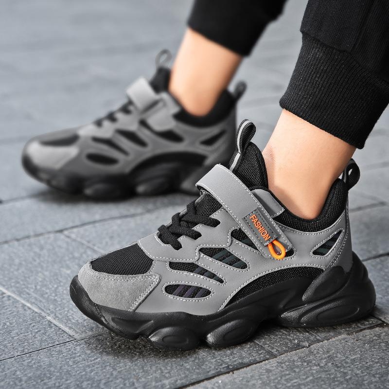 2021新款男童鞋子春秋款透气网面中大童网鞋小学生软底儿童运动鞋