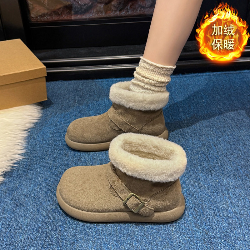 雪地靴2025冬季新款加绒保暖棉靴复古短靴百搭靴子棉鞋bn5002爆款,女鞋,时尚雪地靴,淘宝优惠券,粉丝福利购,淘宝优惠卷
