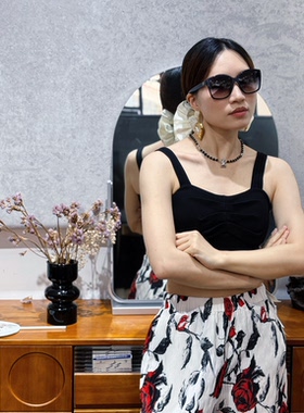 2026新款夏季女装黑色无袖背心宽松圆领休闲百搭上衣