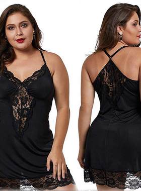 Satin Lingerie Sets Women's Pajamas Home Clothes大码睡裙