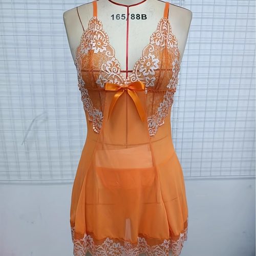 Sexy underwear sling gauze nightdress set性感内衣吊带睡裙