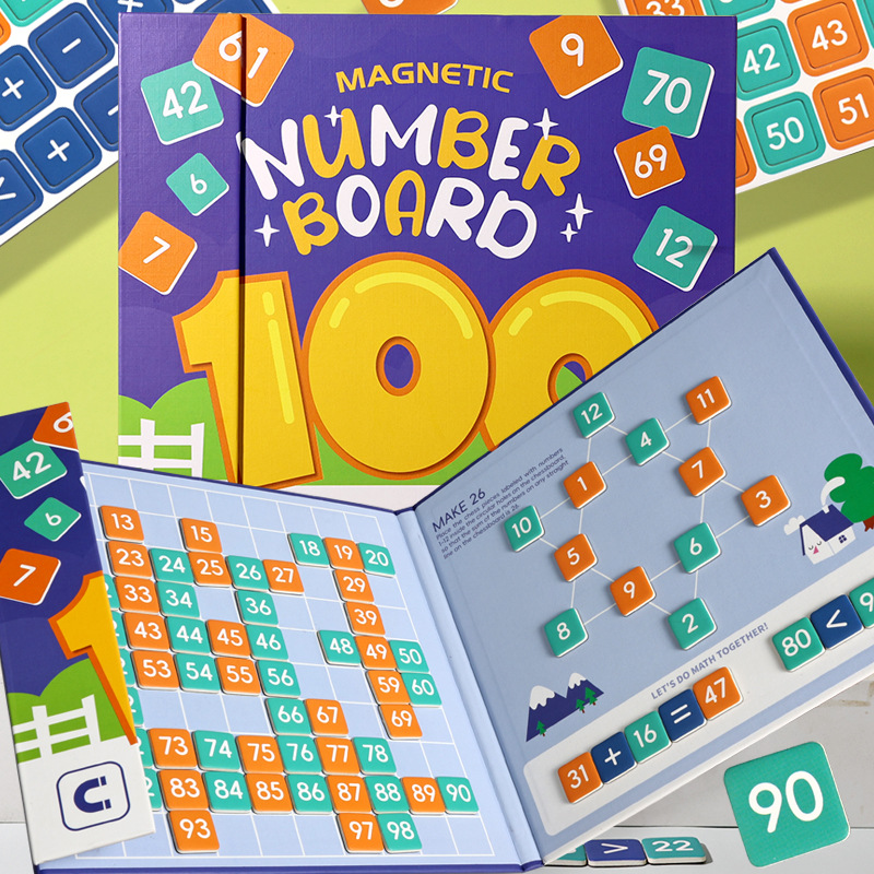 跨境儿童早教磁力书数字运算分解训练算数练习宝宝科教益智玩具