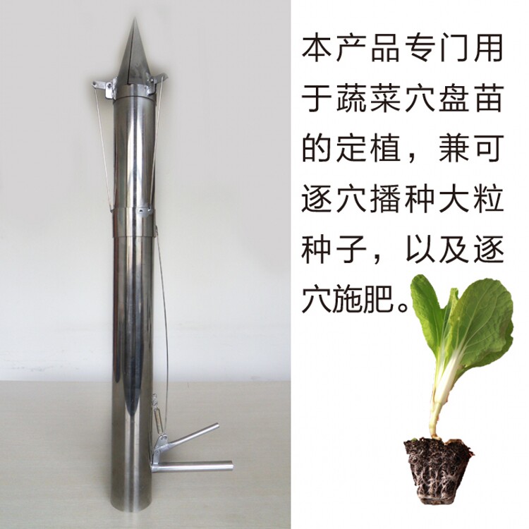 不锈钢栽苗器蔬菜种苗定植瓜果种苗移栽神器大口径10cm秒栽器图片