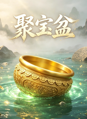 【聚宝仙盆之杂灵根】平替周边贺平生复制黄铜摆件沈万三来财店铺