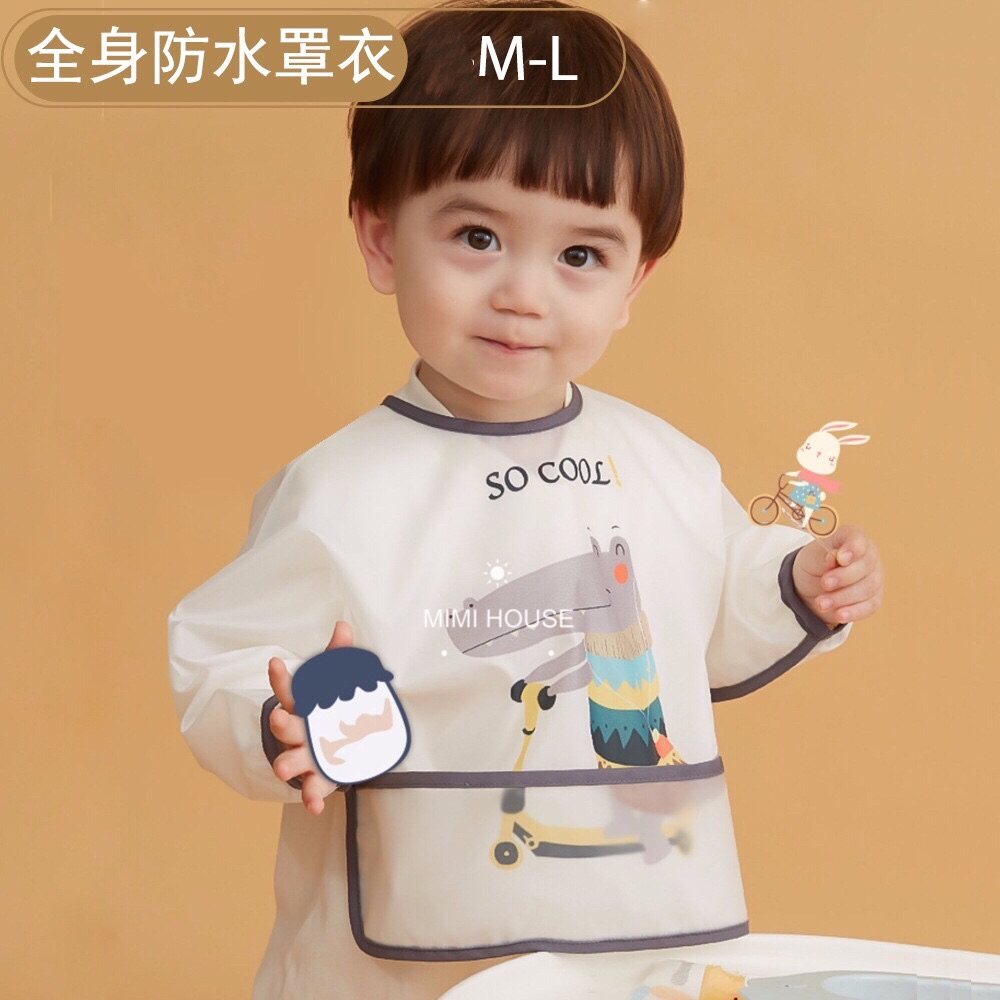 婴儿全身防水长袖罩衣宝宝反穿衣防脏免洗儿童吃饭罩衫围兜画画衣,童装/婴儿装/亲子装,反穿衣/罩衣,淘宝优惠券,粉丝福利购,淘宝优惠卷