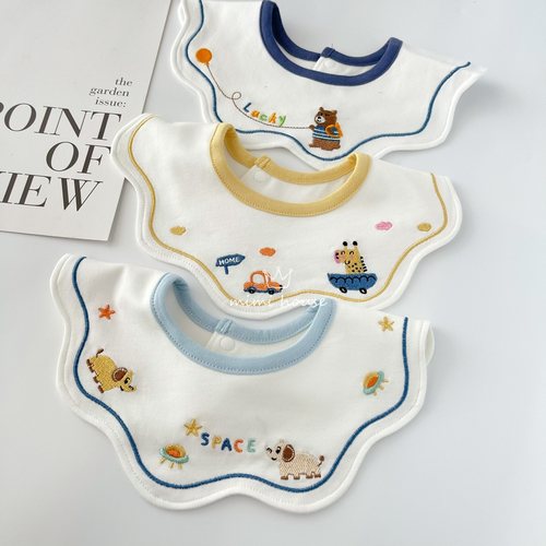 防吐奶婴儿旋转防水围兜口水巾