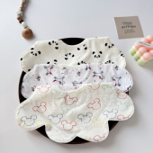 春夏婴儿花瓣围嘴宝宝纯棉口水巾A类儿童加大款 防吐奶嘴围兜柔软