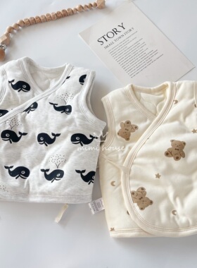 ins婴儿秋冬加厚马甲宝宝卡通保暖小坎肩背心新生儿衣服马夹外穿