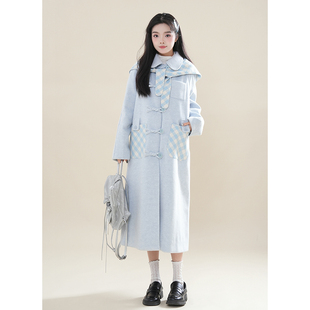 冬日恋歌2024年冬季新款显瘦中长款翻领秋冬甜美百搭外套大衣女款