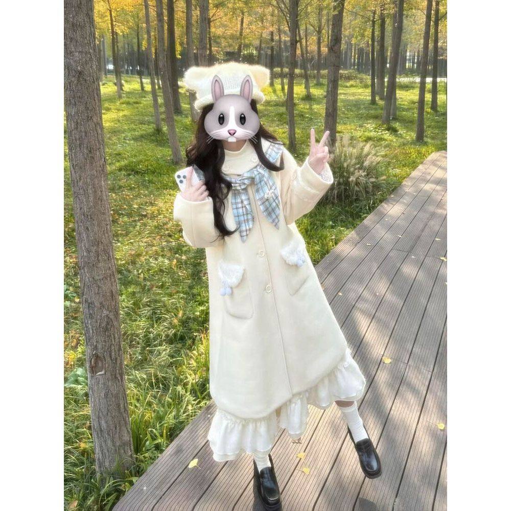 【月光摇摇乐】小个子甜美少女可爱连帽毛呢外套女冬季显瘦大衣,女装/女士精品,时尚套装,淘宝优惠券,粉丝福利购,淘宝优惠卷