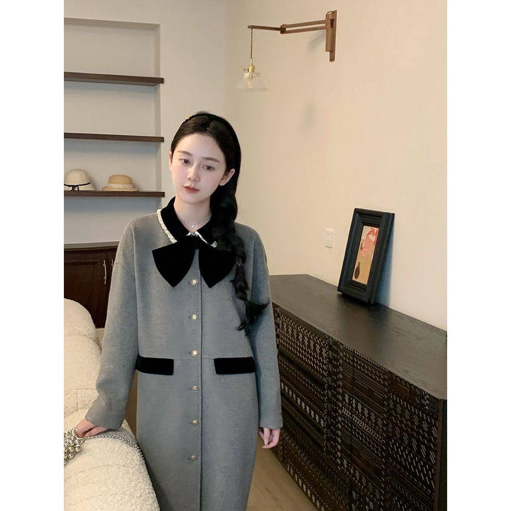 复古美拉德气质小个子灰色毛呢大衣女冬季新款慵懒风小众呢子外套,女装/女士精品,毛呢外套,淘宝优惠券,粉丝福利购,淘宝优惠卷