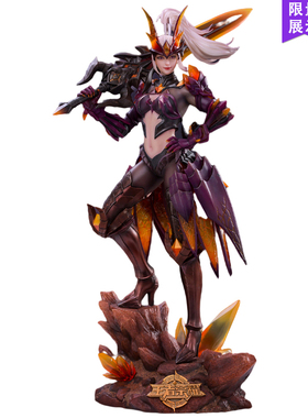 王者荣耀 官方正版  DAMTOYS 水晶猎龙者 花木兰 典藏版 雕塑手办