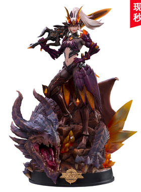 王者荣耀 官方正版水晶猎龙者花木兰 DAMTOYS 荣耀典藏版雕塑手办