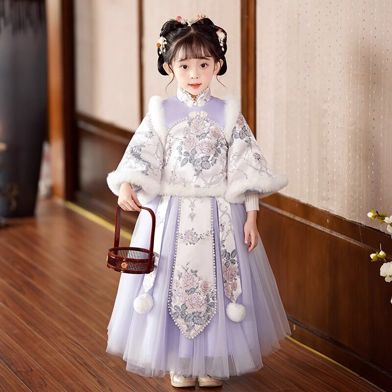 女宝唐装加厚拜年服2023年秋冬季