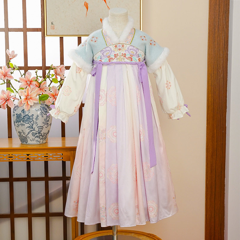 加绒加厚汉服唐装2024年冬季