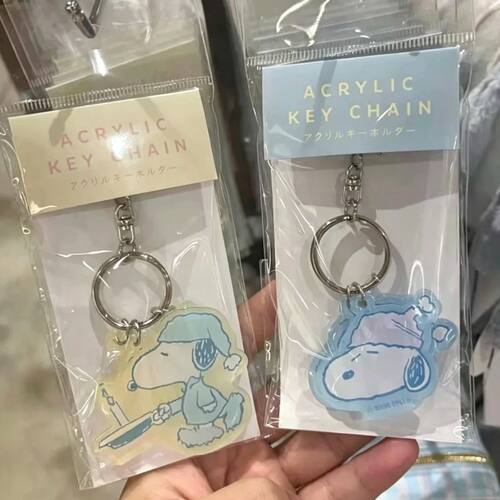 Snoopy史努比晚安睡衣系列亚克力钥匙扣简约可爱学生书包挂饰