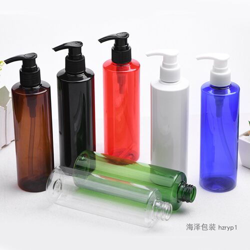 250ml毫升平肩乳液瓶洗发水分装瓶L09螺旋按压泵头塑料化妆品空瓶