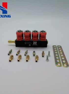 LPG/CNG汽车油改气改装红色喷轨H标燃气汽车配件