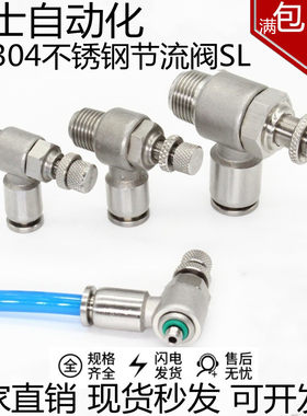 304不锈钢可调耐高温气动快插