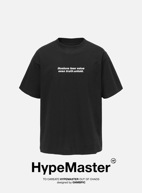 hypemaster原创夜光爱你标语潮流创意iloveu字母男女短袖T恤