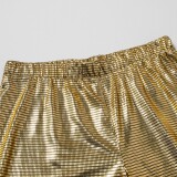 2026新款金色亮片喇叭裤男个性演出复古夜店显瘦休闲裤YK10特P35，男装休闲裤，星座1217