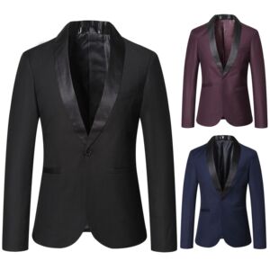 外贸男士西服单西跨境时尚商务青果领礼服宴会表演修身5色x71p80图片