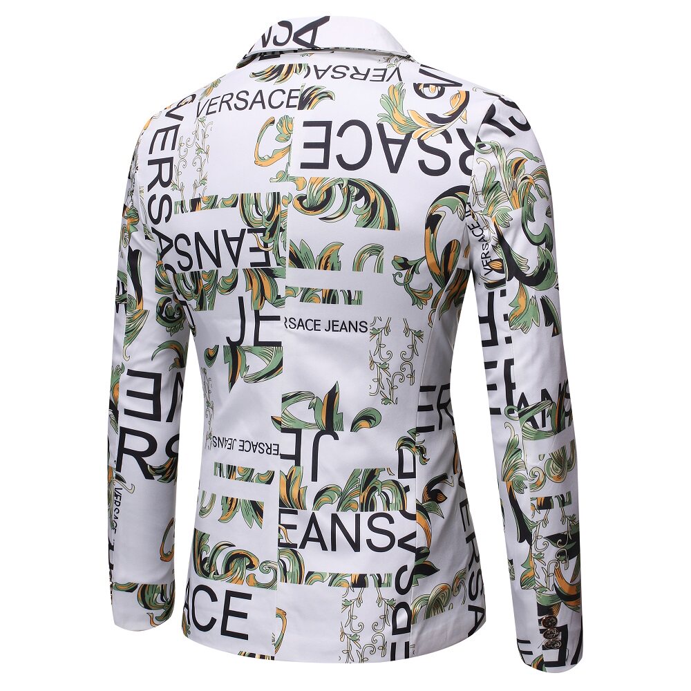 新增4XL-秋季西装欧美字母印花修身西装单西服礼服演出服X07特P75,男装西服套装,星座1217