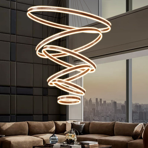 楼梯吊灯loft中空别墅挑高公寓