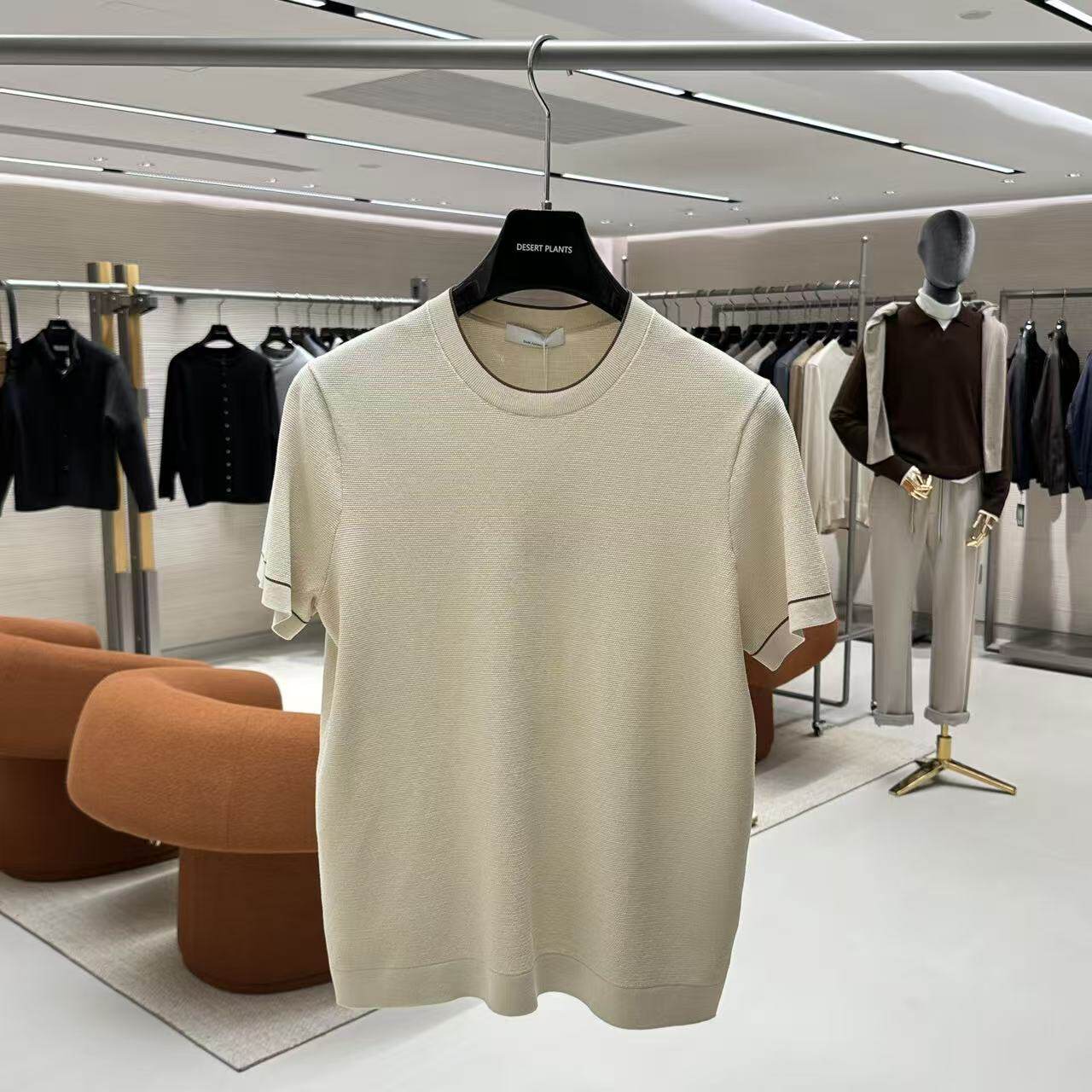 2026春夏新款潮牌男装男士圆领套头短袖t恤简约上衣百搭半袖1047