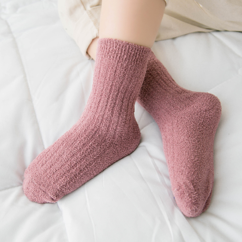 儿童袜子秋冬季加厚男童女童中筒袜小童宝宝堆堆袜加绒长筒非纯棉