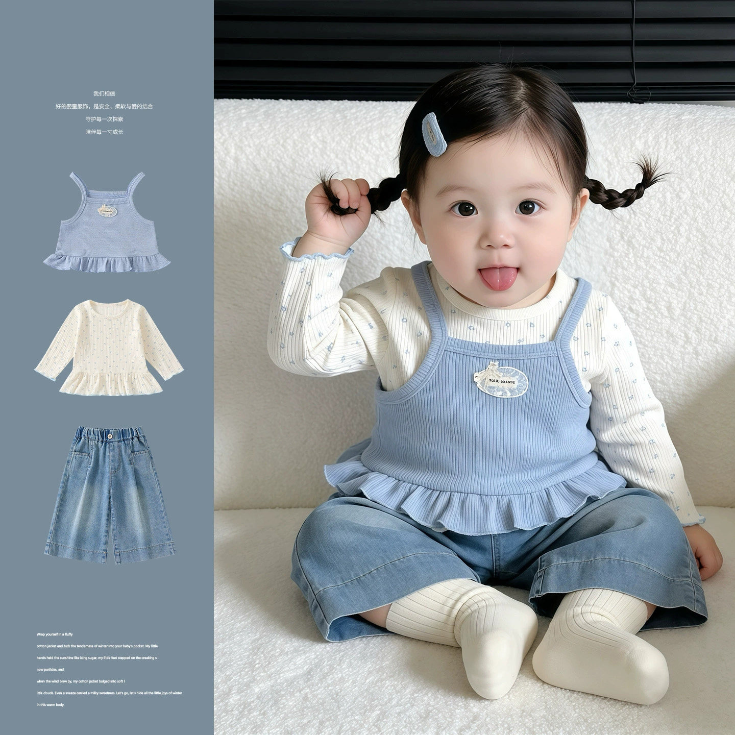 女宝宝超好看小套装超萌春秋装打底衫裤子洋气上衣婴儿衣服三件套,童装/婴儿装/亲子装,套装,淘宝优惠券,粉丝福利购,淘宝优惠卷