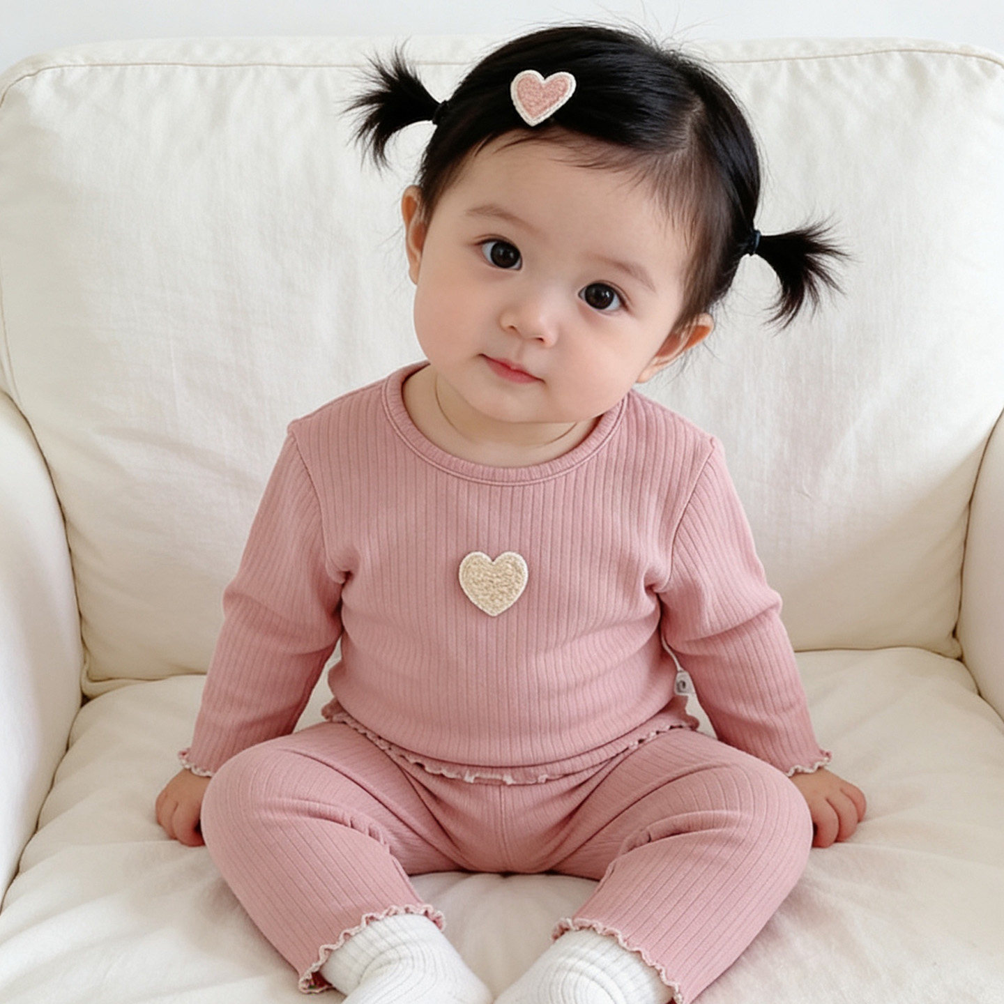 婴儿打底家居服分体睡衣舒适两件套衣服春装女宝宝套装春秋季洋气
