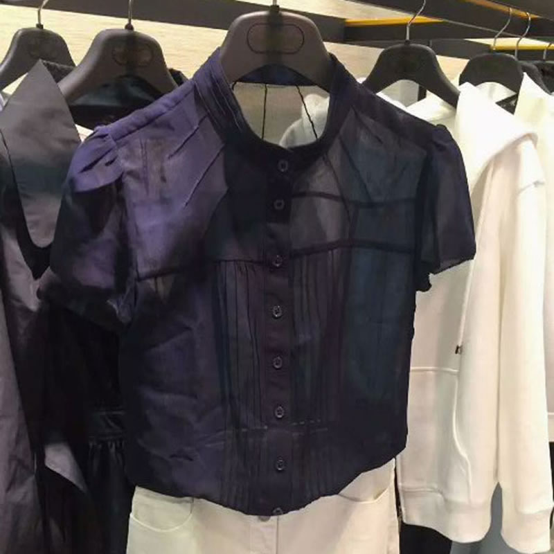 新颖哥弟特2018新款正品国内代购职业装雪纺衫短袖衬衫女夏季上衣