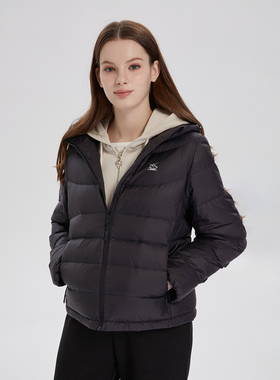 Polovillae/保罗威特秋冬连帽短款羽绒服女鸭绒服户外保暖羽绒服