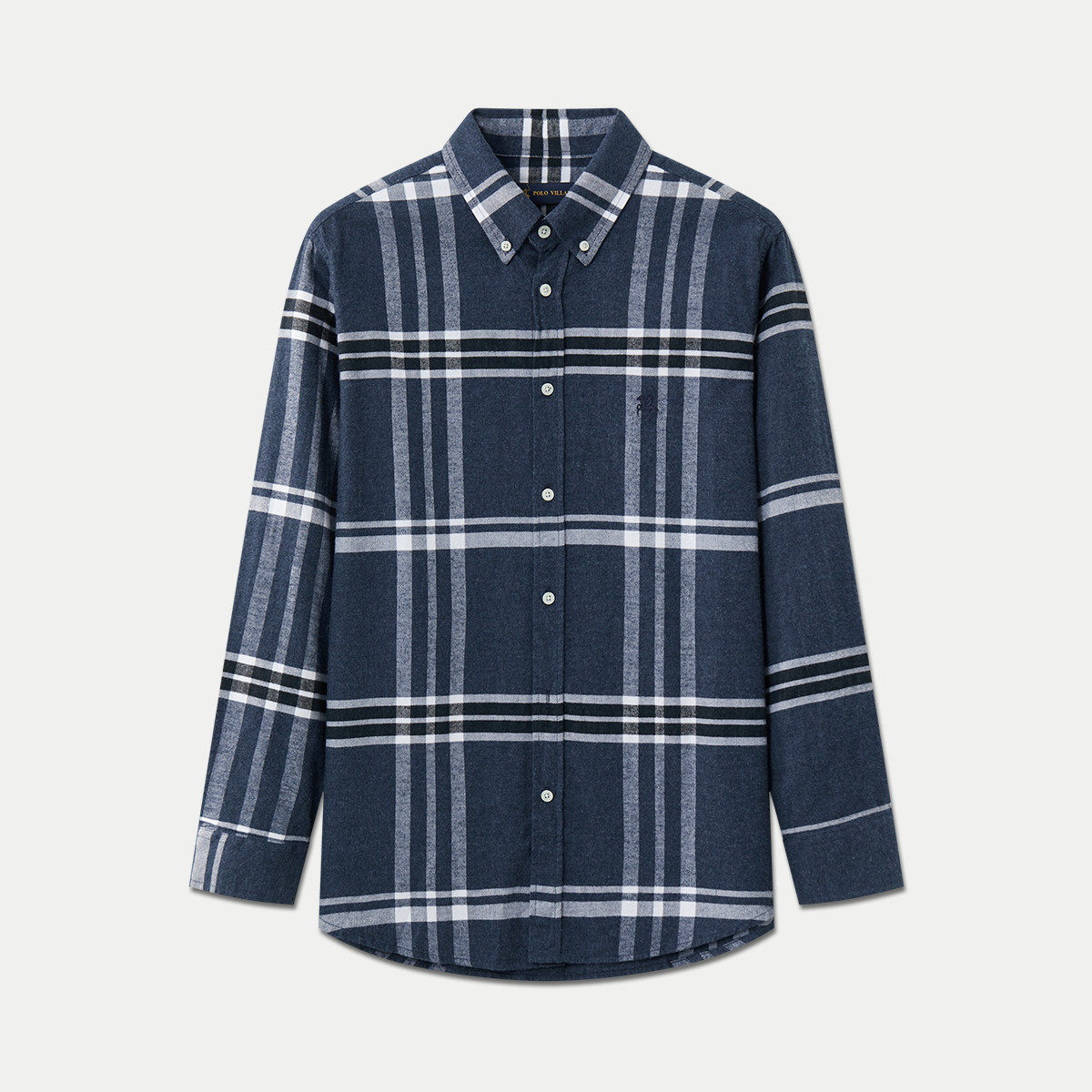 【100%棉】春季新款男式简约格子商务休闲透气男士长袖衬衫