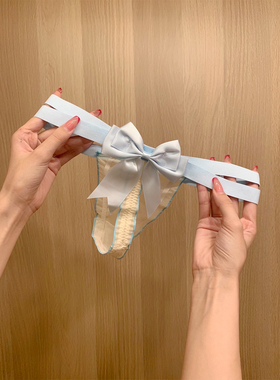 「心动尤物」性感交叉蝴蝶结美臀内裤棉裆可爱丁字裤女式三角内裤