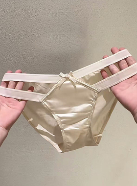 撩系女神~纯欲性感镂空冰丝女士蕾丝薄款无痕女生冬季纯棉内裤女