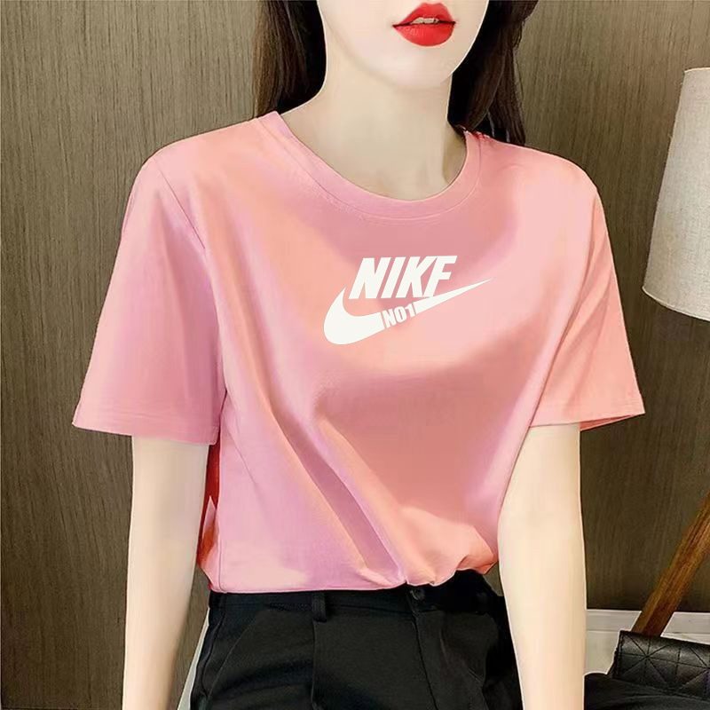 品牌纯棉短袖t恤女2024新款夏季大码半袖丅恤半截袖t桖夏款上衣土