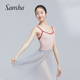 sansha 芭蕾舞高胯撞色连体服基训练功服 法国三沙吊带舞蹈服女