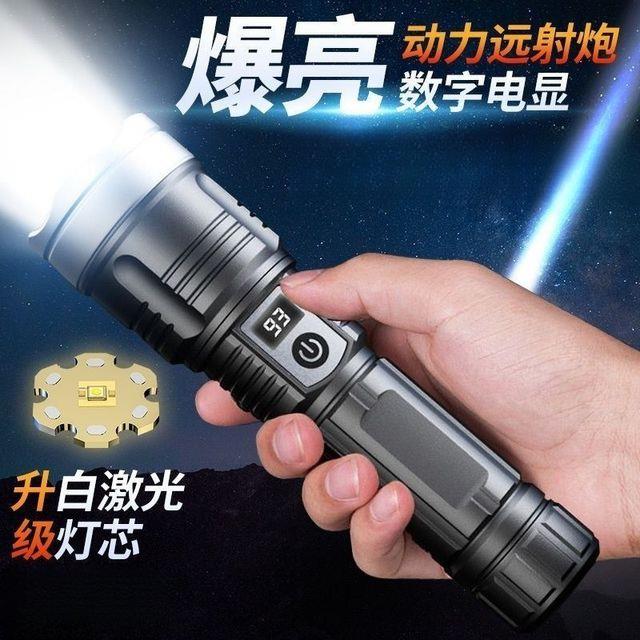 手电筒强光变焦式充电LED超亮远射钓鱼灯多功能便携户外家用头灯