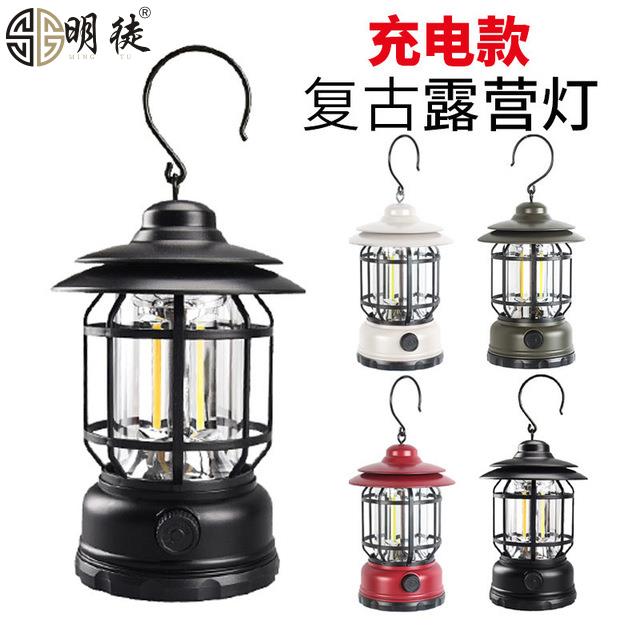 复古露营灯充电野营灯led小马灯户外氛围照明手提灯帐篷灯野营灯