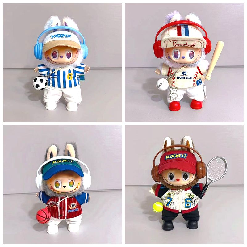 labubu娃衣帽子棒球服一二三代