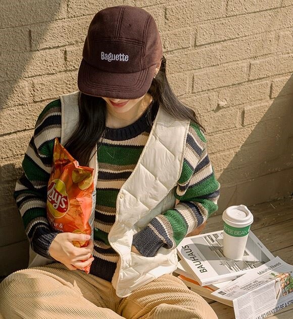 韩国东大门代购秋冬新款时尚字母棒球帽女显脸小保暖平檐鸭舌帽子