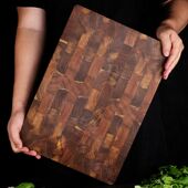 相思木菜板砧板方格实木拼接厨房格子案板防腐抗菌木质切菜板网红