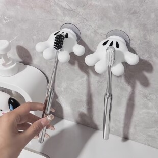 浴室电动牙刷收纳架子免打孔卫生间墙上挂架 卡通牙刷置物架壁挂式