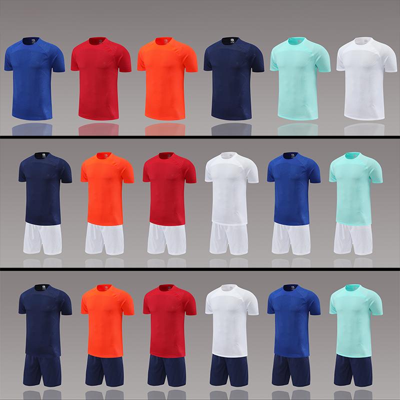 冷门足球训练服短袖提花面料