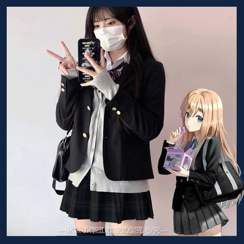 正版池太黑西jk制服套装叠穿全套