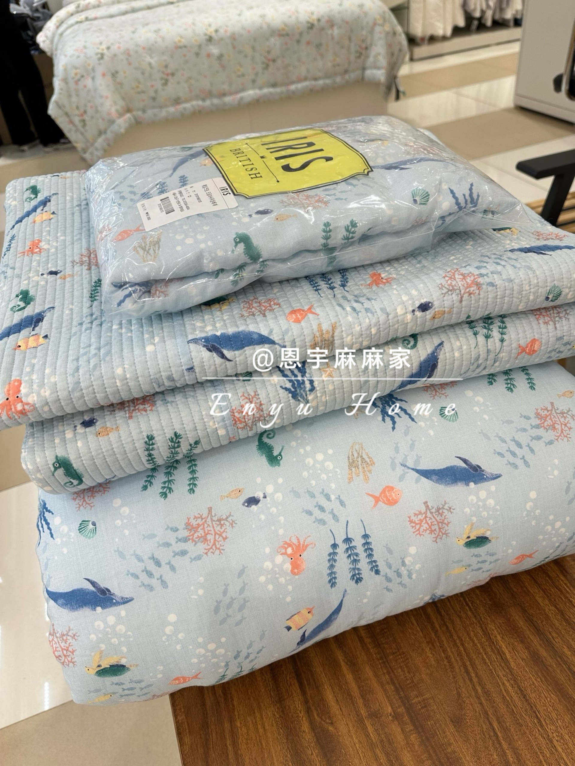 韩国专柜正品代购IRIS高端床品莫代尔超柔软舒适印花一体被