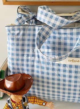 韩国高端Tinycosmos儿童幼儿园午睡被四件套 ins风格子系列 纯棉