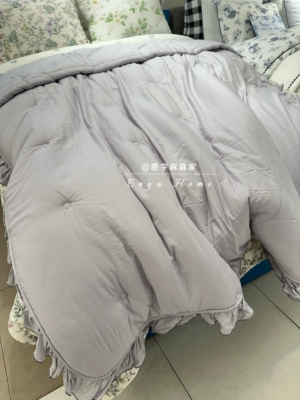 nicefeel ｜韩国专柜正品代购纯色高级灰莫代尔棉一体被 柔软舒适